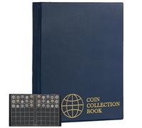 Album de 350 pochettes pour pièces de monnaie - 3,0 x 3,5 cm/ 1,2 x 1,4 Zoll - Carnet de 10 pages - Format lettre, poche 3,0 x 3,5 cm - Bleu de Prusse CS0235BL