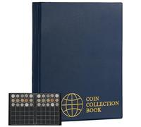 Album de 420 pochettes pour pièces de monnaie - 3,0 x 2,8 cm/ 1,2 x 1,1 Zoll - Carnet de 10 pages - Format lettre, poche 3,0 x 2,8 cm - Bleu de Prusse CS0242BL