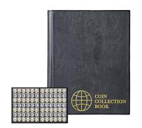 Album de 420 pochettes pour pièces de monnaie - 3,0 x 2,8 cm/ 1,2 x 1,1 Zoll - Carnet de 10 pages - Format lettre, poche 3,0 x 2,8 cm - Noir Classique CS0242BK