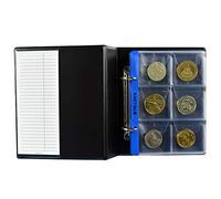 Album de Collection, 60 Pochettes pour Monnaies ou jetons jusqu'à 48 mm de diamètre. Classeur S avec 10 Feuilles.