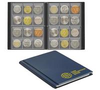 Album De Collection De Pièces Avec 120 Poches 30x30mm/1,2x1,2 Pouce | Uncle Paul Convient Aux Pièces De Moins De 25mm, Porte-Pièces À Poche Livre De Rangement Pour Penny, Euro CS0112BL