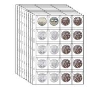 Album de pièces de monnaie 12/20/30/42, 10 pièces, Collection de pièces de monnaie de poche, Pages intérieures transparentes en PVC, sac organisateur de pièces de monnaie à feuilles mobiles 30 Grids10