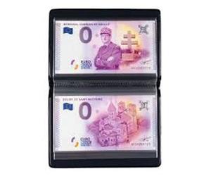 Album de poche - LEUCHTTURM - Route Euro Souvenir - 20 feuilles (40 billets) - Feuilles plastiques sans acide - Format poche