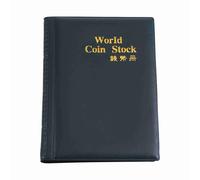 Album de rangement pour pièces de monnaie Premium Transparent 120 pochettes 10 pages Livre de collection de pièces de grande capacité pour collectionneurs Bleu Rouge Noir Vert (Verte)