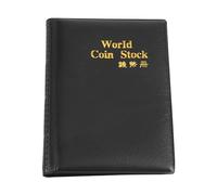 Album de rangement pour pièces de monnaie Premium Transparent 120 pochettes 10 pages Livre de collection de pièces de grande capacité pour collectionneurs Bleu Rouge Noir Vert (Noire)