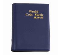 Album de rangement pour pièces de monnaie Premium Transparent 120 pochettes 10 pages Livre de collection de pièces de grande capacité pour collectionneurs Bleu Rouge Noir Vert (Bleue)
