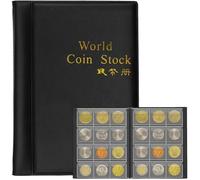 Album Pieces De Monnaie Collection 120 Poches 3x3cm/1,2x1,2pouces Case Anti-Oxydation Rangements pour Euro 2 Euros Organise
