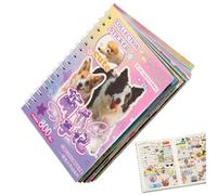 Album stickers Motif Animal Mignon Scrapbooking Jeux de | Set d'Autocollants Animaux Avion, voiture, loisirs créatifs tes, anniversaires Chien