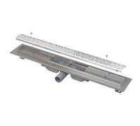 Alca - Bac à douche Antivandal Low 65 cm, avec grille, tapis en acier inoxydable APZ111-650M