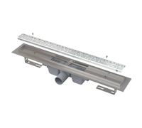 Alca - Bac à douche Antivandale 30 cm, avec grille, tapis en acier inoxydable APZ11-300M