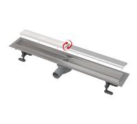 Alca - Bac à douche Double Fit and Go 95 cm, grille incluse, acier inoxydable APZ13-DOUBLE9-950
