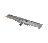 Alca - Bac à douche Professional Low 55 cm, avec rebord pour grille complète, acier inoxydable APZ106-550