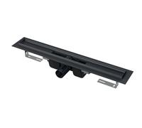 Alca - Caniveau de douche 65 cm, avec rebord pour grille perforée, noir mat APZ1BLACK-650