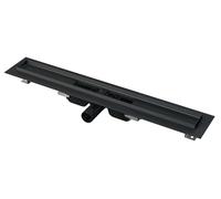 Alca - Caniveau de douche 85 cm, avec rebord pour grille perforée, noir mat APZ101BLACK-850