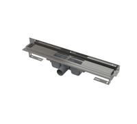 Alca - Caniveau de douche Flexible 85 cm, avec collier ajustable au mur, acier inoxydable APZ4-850