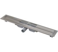 Alca - Caniveau de douche Low 75 cm, avec rebord pour grille perforée, inox APZ101-750