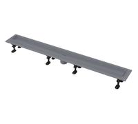 Alca - Caniveau de douche Optimal 55 cm, avec rebord pour grille perforée ou insertion de tuiles, sans bouchon anti-odeur APZ2012-550