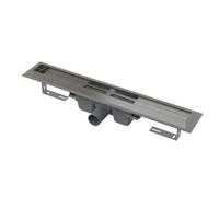 Alca - Caniveau de douche Professional 85 cm, avec rebord pour grille perforée, acier inoxydable APZ6-850