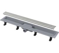 Alca - Caniveau de douche Simple 75 cm, avec bord pour grille perforée, grille incluse, inox mat APZ9-750M