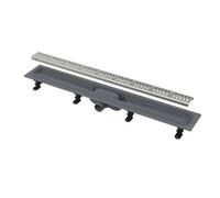 Alca - Caniveau de douche Simple 85 cm, avec bord pour grille perforée, grille incluse, inox mat APZ10-850M