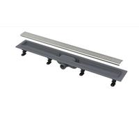Alca - Caniveau de douche Simple 85 cm, avec bord pour grille perforée, grille incluse, inox mat APZ9-850M