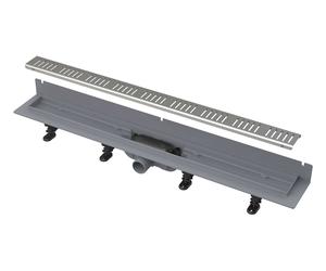 Alca - Caniveau de douche Wall 85 cm, avec collier de fixation au mur, inox mat APZ30-850M