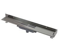 Alca - Caniveau de douche Wall \Low 115 cm, avec collier fixe au mur, évacuation verticale, inox APZ1116-1150
