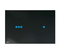Alca - Contrôle électronique de l'encastrement, avec rétro-éclairage, pour les modules d'installation Slim, verre/noir NIGHT LIGHT-3-SLIM
