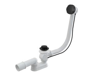 Alca - Ensemble vidange et trop-plein pour baignoire, longueur 570 mm, noir mat A55BLACK