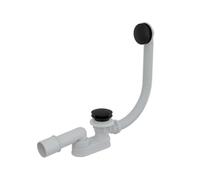 Alca - Garniture de vidage et de trop-plein, longueur 570 mm, Click-Clack, noir mat A507BLACK