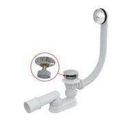 Alca - Kit vidange et trop-plein baignoire, longueur 800 mm, Click-Clack, chromé A504CKM-80