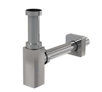 Alca - Siphon de lavabo Design, diamètre 32 mm, carré, métal A401