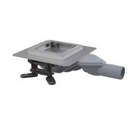 Alca - Siphon de sol latéral 13x13 cm, extra bas, combiné au bouchon anti-odeur SMART, sans grille APV110