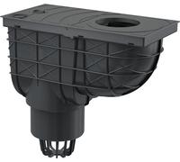 Alcadrain Avaloir de pluie universel 300×155/110 mm Sortie verticale, noir