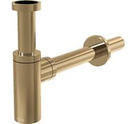 AlcaDrain Design Siphon 1 1/4" rund, Ganzmetall Gold glanz
