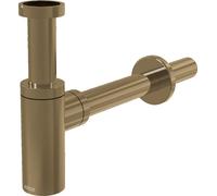 AlcaDrain Design Siphon 1 1/4" rund, Ganzmetall Gold matt gebürstet