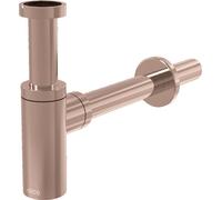 AlcaDrain Design Siphon 1 1/4" rund, Ganzmetall Rotgold glanz