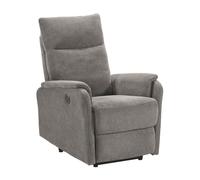 ALCANTAR - Fauteuil Relax Electrique Tissu Gris clair