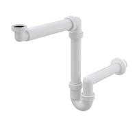 Siphon gain de place pour lavabo 5/4" x DN40 blanc AlcaPlast (A434)