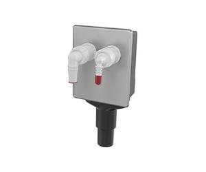 AlcaPlast APS6 Appareils siphon encastré | Raccordement des eaux usées pour machine à laver, lave-vaisselle, sèche-linge à pompe à chaleur