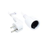 Alcasa Câble d'alimentation P0102-W030 Blanc, 3m, Prise Type E+F vers Type F, 250V 16A, H05VV-F 3x1.5mm², PVC, Mâle/Femelle