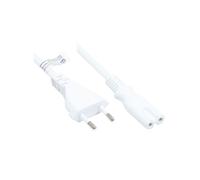 Alcasa Câble d'alimentation P0370-W075 Blanc 7.5m, Prise Type C vers Coupleur C7, H03VVH2-F 2x0.75mm², 250V 2.5A
