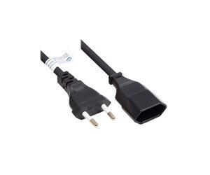 Alcasa P0300-S002 : Câble d'Alimentation Type C vers Type C 0.2m, H03VVH2-F 2x0.75mm², 250V 2.5A, Noir