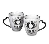 Alchemy England Love Birds Unisexe Lot de Mugs blanc/noir Céramique