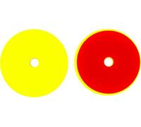 ALCLEAR 50145M_2 Lot de 2 Pads Moyens Ø145/128x25 mm, Jaune | réticulé, scratch, pour pâtes abrasives et polish, retouche locale, finition peinture, excentrique et rotative