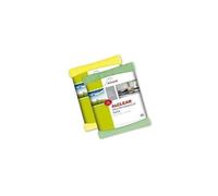 Alclear 8215810 lot de 2 chiffons en microfibre pour verres/couverts/ustensiles de cuisine vert/jaune 32 x 36 cm G