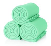 ALCLEAR A3MG Lot de 3 couvertures Polaires 130x160 cm, Vert Menthe, Douces
