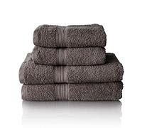 ALCLEAR - Lot de Serviettes éponge de qualité supérieure, Gamme Disponible en 6 Coloris et 5 Tailles, Coloris : Anthracite, 2 draps de Bain de 70 x 140 cm et 2 draps de Bain de 50 x 100 cm