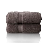 ALCLEAR- Lot de Serviettes éponge de qualité supérieure, Gamme Disponible en 6 Coloris et 5 Tailles, Coloris : Anthracite, 2 Serviettes invités de 70 x 200 cm, Oeko-Tex Standard 100