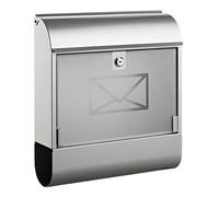 Alco 8608 Boîte aux lettres avec porte-journaux, env. 36 x 40 x 11 cm, argent